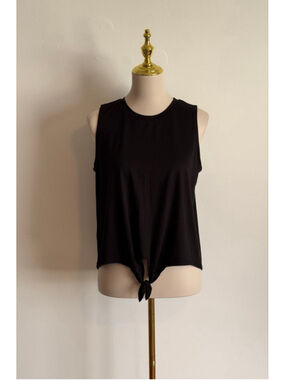 Women's Fifth Sun Black Tie-Front Tank Top XL